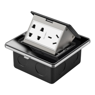 钢化玻璃地插插座隐形纯平盖板地面地插座防水隐藏式全铜网络五孔