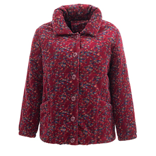 奶奶冬装棉衣新款冬季灯芯绒纯棉衣服时尚中老年女妈妈厚棉服外套