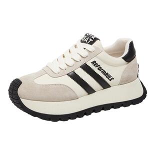 星期六鞋子女春季新款华夫鞋厚底爆款百搭运动休闲老爹鞋女款