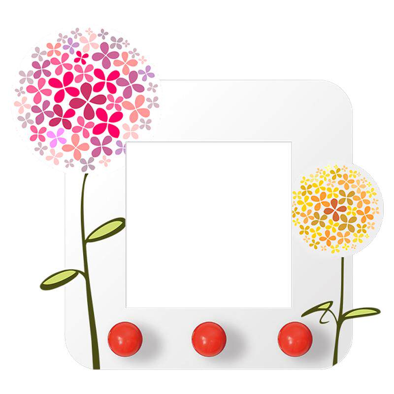 现代鲜花开关保护套简约插座边框装饰画创意个性亚克力灯键防脏套