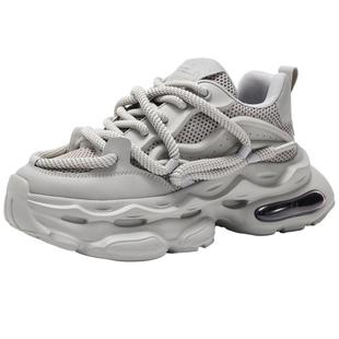 马克华菲男鞋2026新款秋季透气爆款增高鞋厚底休闲运动老爹鞋男款