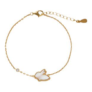 【春节正常发货】Neverfar木兰兔系列天然贝母红玛瑙S925银手链