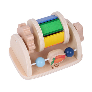 boby蒙氏教具纺织鼓婴幼儿益智宝宝玩具蒙特梭利早教启蒙颜色认知