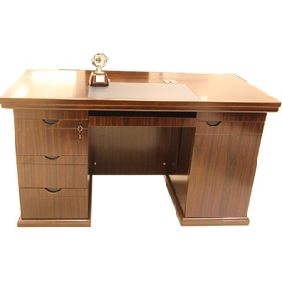 1.4米实木皮老式电脑桌医院单人办公桌写字台家用主管桌子职员桌