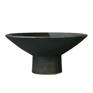 高脚茶席花盘花器陶瓷禅意中式日式插花器皿 剑山插花器底座花盆