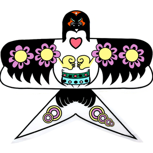 手工竹子风筝diy材料包空白涂色儿童手绘自制微风易飞2026年新款