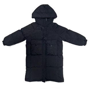 女童羽绒服长款过膝新款90白鸭绒加厚保暖女宝宝杜邦三防冬装外套