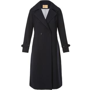 LANCY/朗姿2024秋季新款长款英伦风商务风衣女羊毛高端通勤外套女