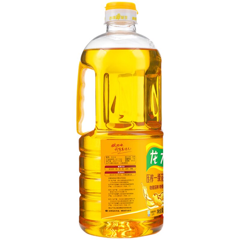 龙大压榨一级花生油1L食用油山东特产家用清香当季新油