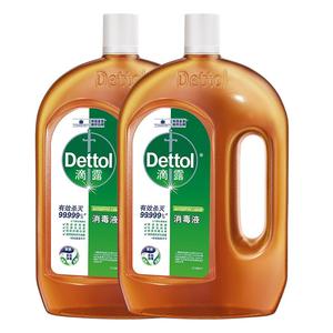 滴露消毒液1.8L*2瓶家用室内地板宠物杀菌消毒衣物洗衣机用消毒水