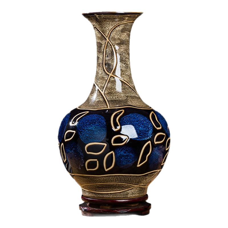 威弗列德电视柜酒柜插花摆设现代古典中式客厅陶瓷工艺品花瓶摆件