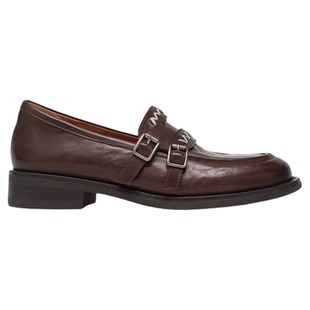 BeauToday厚底乐福鞋女款2026新款春季英伦风小皮鞋棕色miu系单鞋