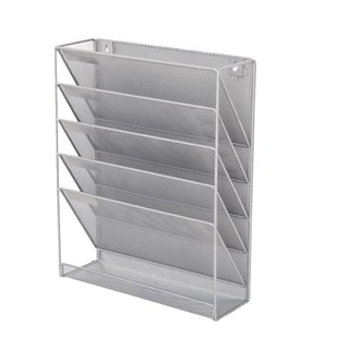 菜单篮铁艺铁艺挂墙式壁挂架A4文件架五层报刊杂志收纳架学生磁性