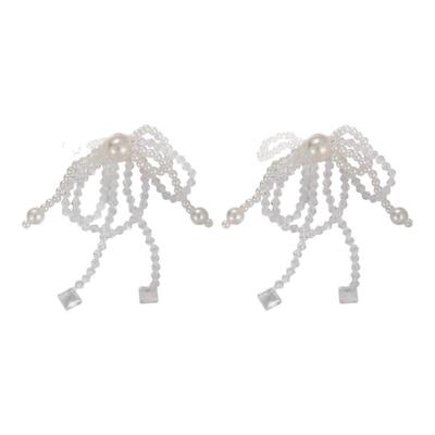 时尚百搭鞋带配饰蝴蝶结水晶珍珠