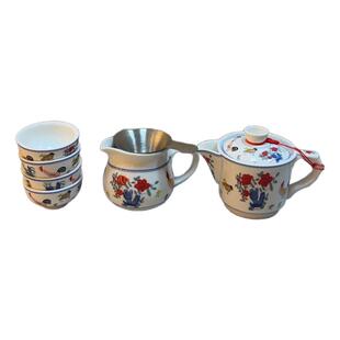 陶泽华茶具斗彩鸡缸杯酒店办公室家用陶瓷干泡盘中式功夫茶具简易