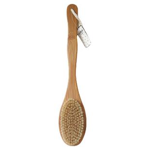 初念竹制猪鬃毛擦背按摩刷 后背洗澡刷 长柄沐浴刷  可定制LOGO