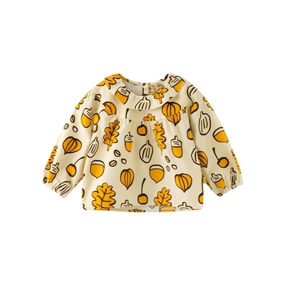 papa秋儿童衬衫女童娃娃衫灯芯绒