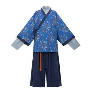 花朝记|云野|汉服元素短直裾襌衣曲领衫西汉百褶灯笼裤秋冬日常