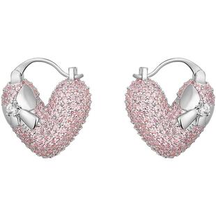 ZEGL设计师爱心耳环女2021年新款潮耳钉ins风耳扣小众设计感耳饰