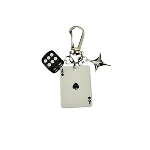扑克骰子星星多元素包包挂件小众潮牌钥匙扣裤子腰间挂饰裤链腰链