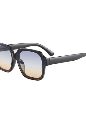 颜色镜片很好看的黑框修饰脸型