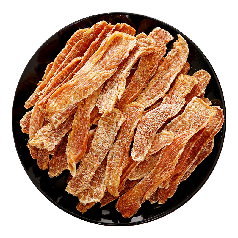 手工自制鸡肉干除口臭金毛磨牙棒