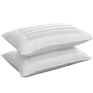 酒店宾馆家用荞麦羽丝绒枕芯枕头家用成人护颈助眠单人一对两用枕