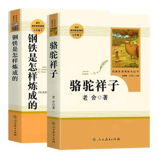 人教版骆驼祥子和钢铁是怎样炼成的正版原著人民教育出版社海底两万里七年级下册必名著课外书语文配套新教材读完整无删减书目