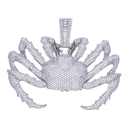 NICEPOWER 台湾联名GOLDCOAST帝王蟹 欧美嘻哈满钻 螃蟹吊坠