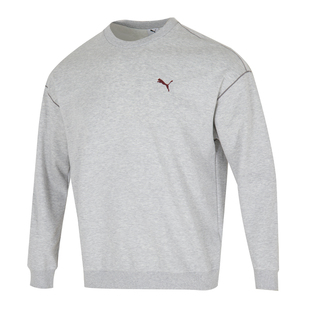 彪马卫衣男款女款26春季新款运动休闲套头衫官方正品圆领灰色长袖