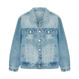 因由 极简ROW风解构廓形早秋短款上衣宽松经典复古休闲牛仔外套女