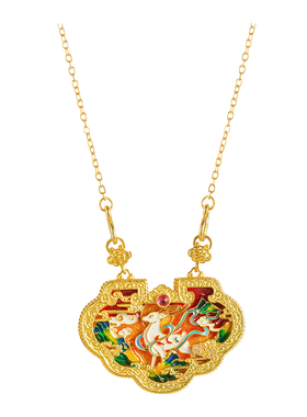 S925纯银3D九色鹿如意套链