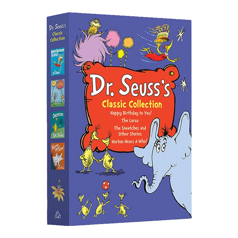 Dr. Seuss Classic 4C Box Set 苏斯博士经典4册盒装 英文原版儿童绘本
