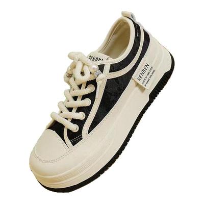 百搭透气薄款帆布女鞋人本厚底