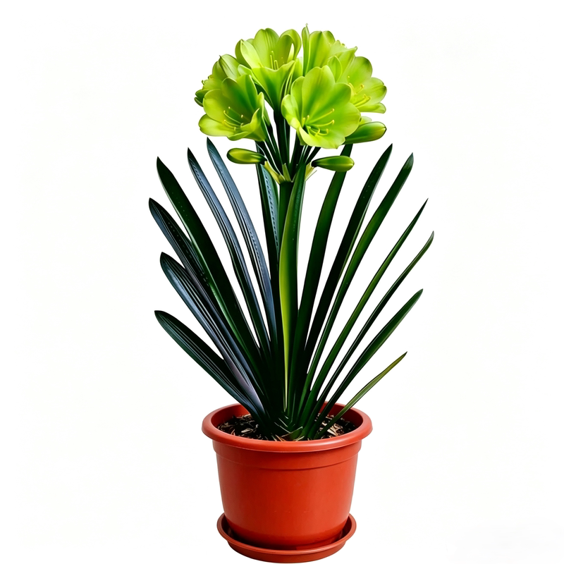 君子兰绿花盆栽花卉观赏冬季绿叶装饰室内观叶植物阳台客厅办公室