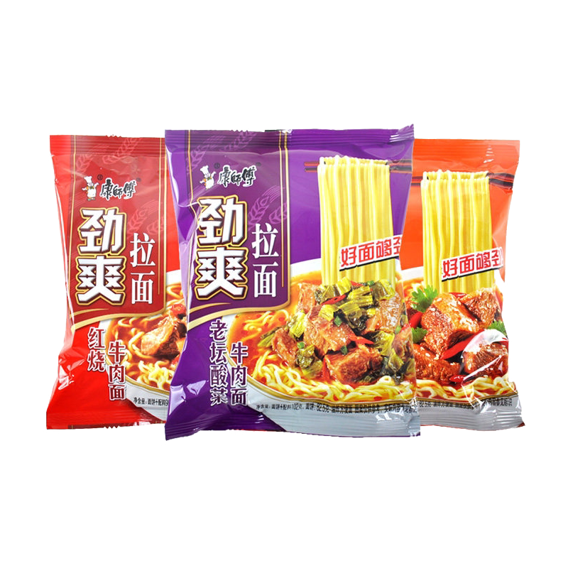 康师傅红烧袋装方便面