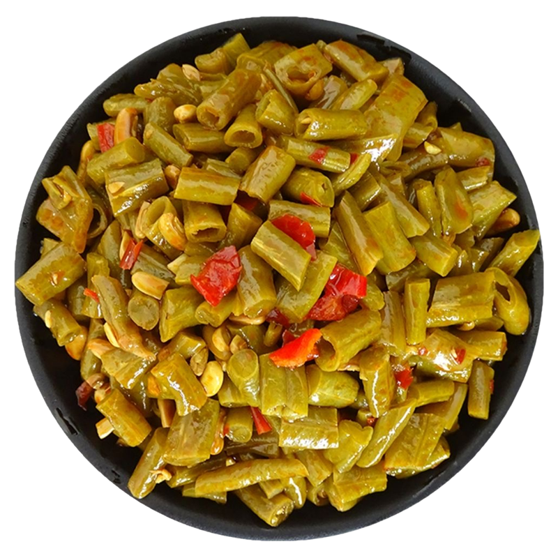湖南特产红油酸豆角香辣腌制