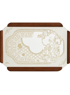 复古托盘蕾丝印花中古风客厅桌面