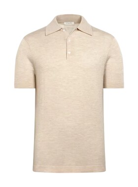Suitsupply沙砾色羊绒男士Polo衫