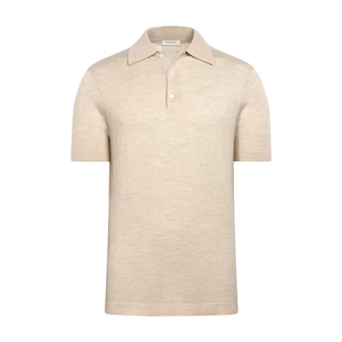 26夏季新品SUITSUPPLY沙砾色羊绒男士Polo衫