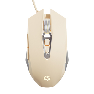 惠普官方游戏电竞专用男女生鼠标静音办公有线机械笔记本台式电脑