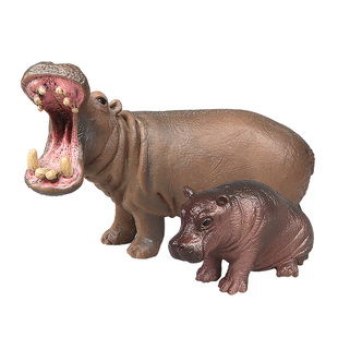 仿真河马模型实心野生动物园玩具世界儿童男女孩认知科教摆件礼物