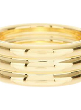 luvaj镀银冷淡三层金色素圈