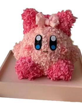 粉色少女心永生花卡通星之卡比