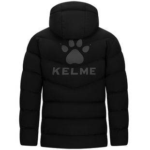 卡尔美运动棉服男短款连帽加厚棉袄保暖棉大衣体育生足球冬训外套