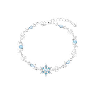 VIVIWELL碎星雪花冬日手链精致女小众设计轻奢气质百搭圣诞手饰