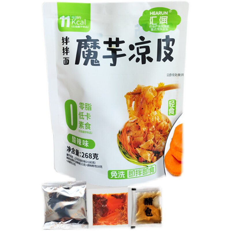 汇润魔芋凉皮爽口速食低脂低卡