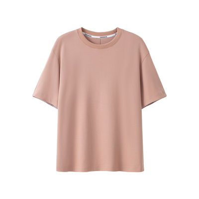 液氨冷萃工艺 紧密赛络纺双面织造 重磅300g早春新款全棉短袖T恤