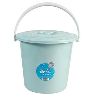 茶花装水桶储水用塑料桶大水桶家用手提加厚大号洗车水桶带盖圆桶