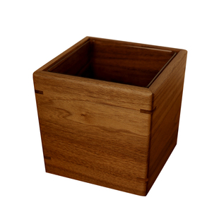 北美黑胡桃木桌面垃圾桶家用厨房客厅茶桌新中式小号迷你纸篓木质